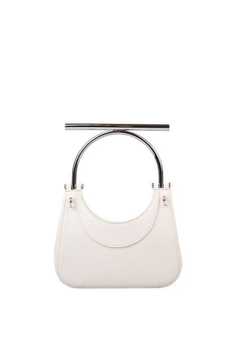 Borsa Mini Cross-Bar in Bianco/Argento ALEXANDER MCQUEEN | 803525-1VDBB9701